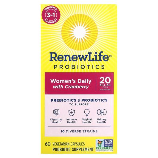 Основне фото товара Probiotics Women's Daily with Cranberry, Пробіотики для жіно