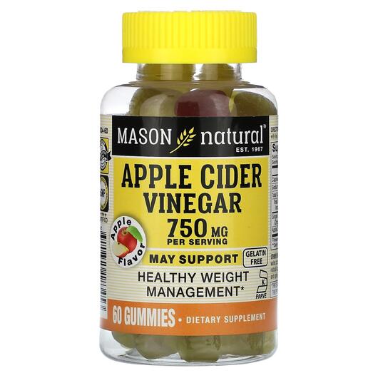 Основне фото товара Mason, Apple Cider Vinegar 250 mg, Яблучний оцет, 60 таблеток