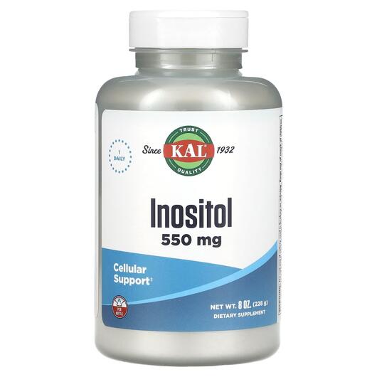 Основне фото товара KAL, Inositol 550 mg, Вітамін B8 Інозитол, 228 г