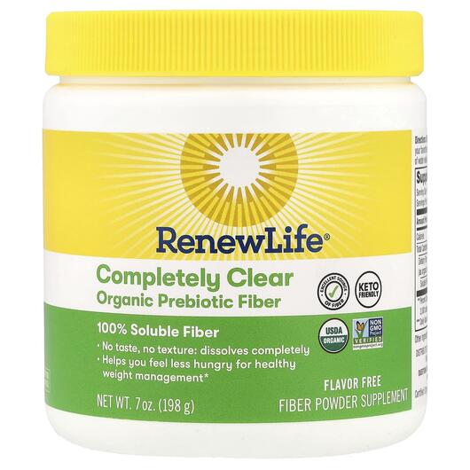 Основне фото товара Completely Clear Organic Prebiotic Fiber, Клітковина, 198 г
