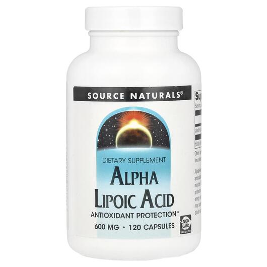 Основне фото товара Alpha Lipoic Acid 600 mg, Альфа-ліпоєва, 120 капсул