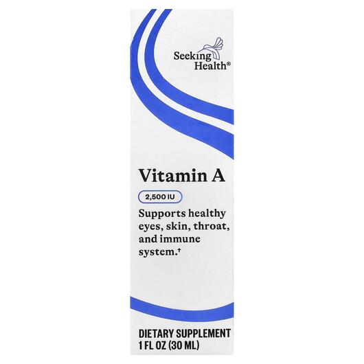 Основне фото товара Vitamin A Drops, Вітамін А ретинілпальмітат, 30 мл