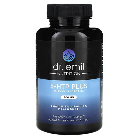 Основне фото товара 5-HTP Plus 200 mg, 5-гідрокситриптофан, 60 капсул