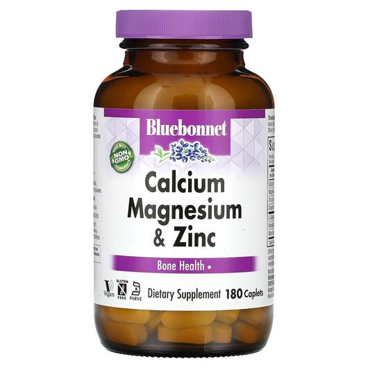 Основне фото товара Calcium Magnesium Plus Zinc, Кальцій магній цинк, 180 капсул