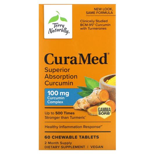 Основне фото товара CuraMed Superior Absorption Curcumin 100 mg, Куркумін, 60 таблето