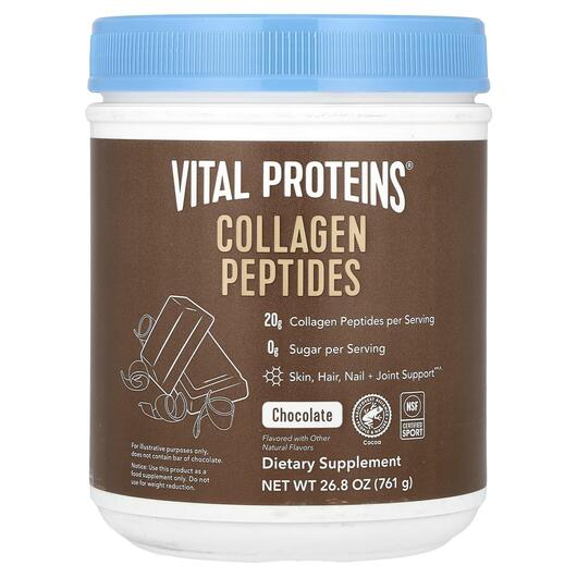 Основне фото товара Collagen Peptides Chocolate, Колагенові пептиди, 761 г