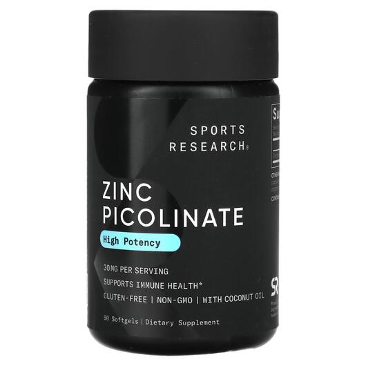 Основне фото товара Zinc Picolinate High Potency 30 mg, Цинк Піколінат, 90 капсул