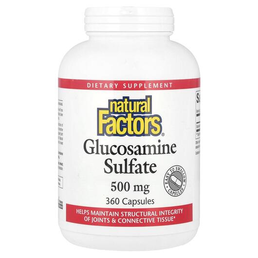 Основне фото товара Glucosamine Sulfate 500 mg 360, Глюкозамін Сульфат, 360 капсул