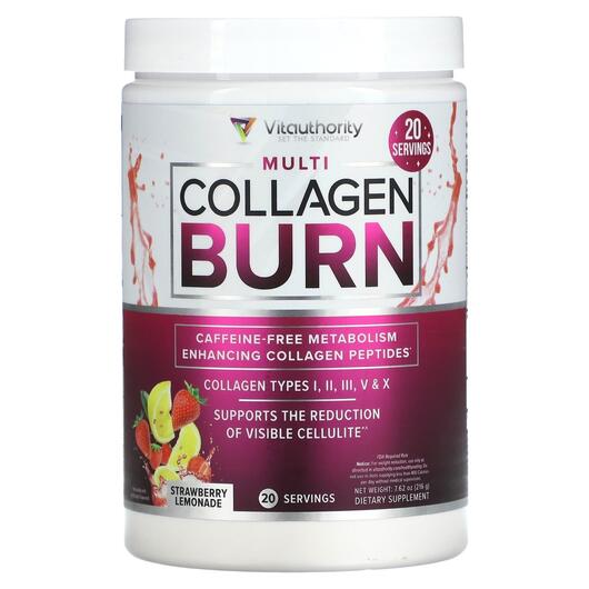 Основне фото товара Multi Collagen Burn Strawberry Lemonade, Колаген, 216 г