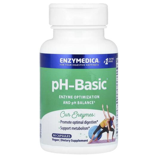 Основне фото товара Enzymedica, pH-Basic, Ферменти, 90 капсул