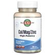 KAL, Cal/Mag/Zinc High Potency, Цинк, 100 таблеток