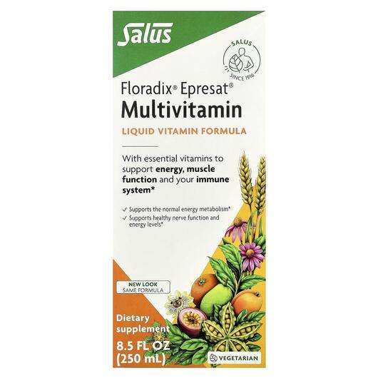 Основне фото товара Floradix Epresat Liquid Multivitamin, Мультивітаміни, 250 мл