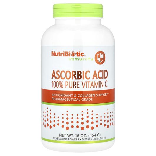 Основне фото товара NutriBiotic, Ascorbic Acid 100% Pure Vitamin C, Вітамін С, 454 г