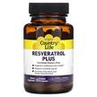 Country Life, Resveratrol Plus, Ресвератрол Плюс, 60 капсул