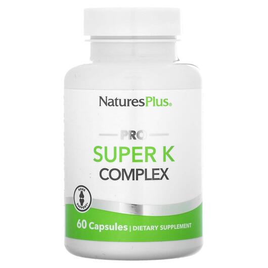 Основне фото товара Natures Plus, Pro Super K Complex, Вітамін K2, 60 капсул