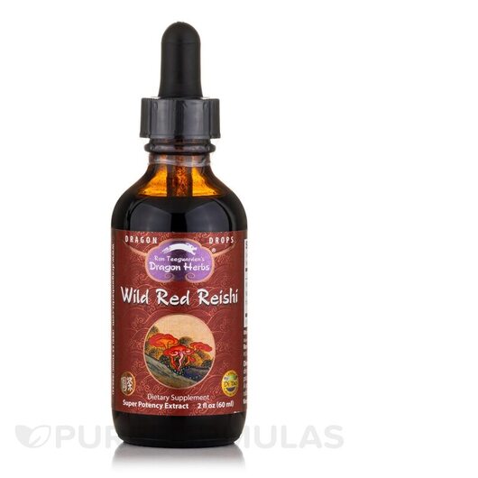 Основне фото товара Dragon Herbs, Wild Red Reishi Drops, Гриби Рейші, 60 мл