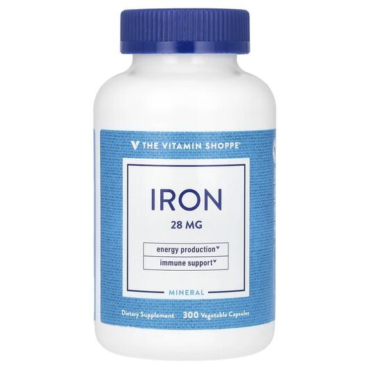 Основне фото товара TheVitaminShoppe, Iron 28 mg, Залізо, 300 капсул