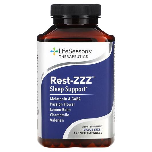 Основне фото товара LifeSeasons, Rest-ZZZ Sleep Support, Підтримка сну, 120 капсул
