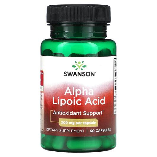 Основне фото товара Alpha Lipoic Acid 300 mg, Альфа-ліпоєва кислота, 60 капсул