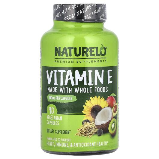 Основне фото товара Vitamin E Made with Whole Foods 180, Вітамін E Токофероли, 90 кап