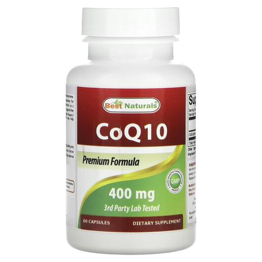 Основне фото товара Best Naturals, CoQ10 400 mg, Коензим CoQ10, 60 капсул