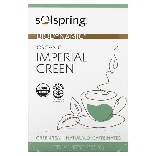 Основне фото товара Solspring Biodynamic Organic Imperial, Екстракт Зеленого Чаю, 36 