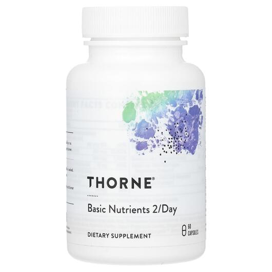 Основне фото товара Thorne, Basic Nutrients 2/Day, Басік Нутрієнтс, 60 капсул