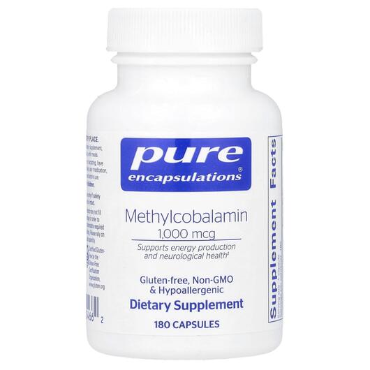Основне фото товара Methylcobalamin 1000 mcg, Метилкобаламін B12, 180 капсул