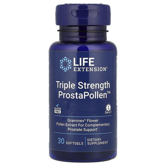 Основне фото товара Triple Strength ProstaPollen, Підтримка простати, 30 капсул