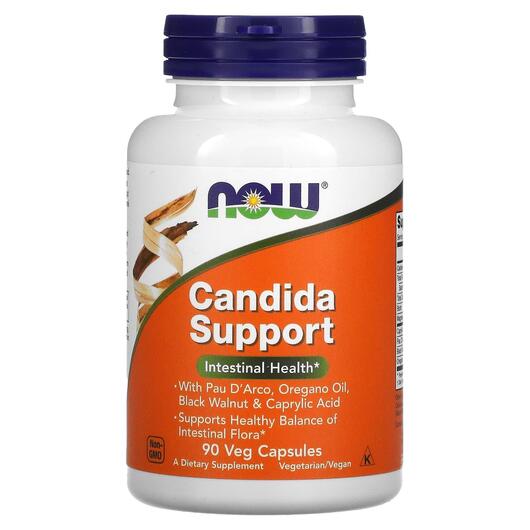 Основне фото товара NOW, Candida Support, Підтримка Кандиди, 90 капсул