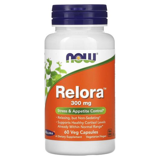 Основне фото товара NOW, Relora 300 mg, Релора 300 мг, 60 капсул