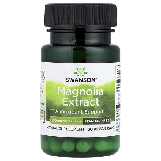 Основне фото товара Swanson, Magnolia Extract 200 mg, Трави, 30 капсул
