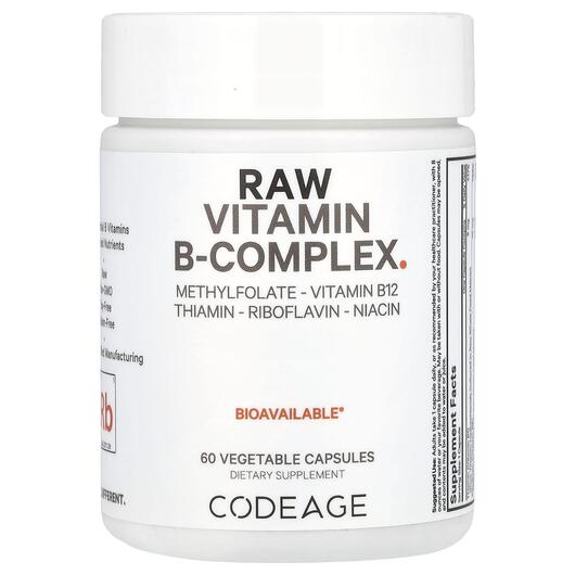 Основне фото товара CodeAge, Raw Vitamin B-Complex, B-комплекс, 60 капсул