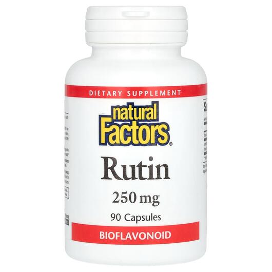 Основне фото товара Natural Factors, Rutin 250 mg, Рутин, 90 капсул
