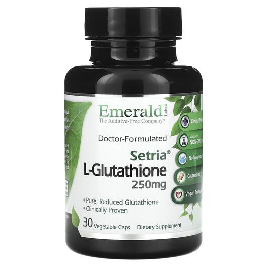 Основне фото товара Emerald, Setria L-Glutathione 250 mg, L-Глутатіон, 30 капсул