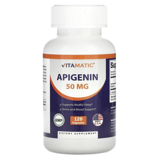 Основне фото товара Vitamatic, Apigenin 50 mg, Апігенін, 120 капсул