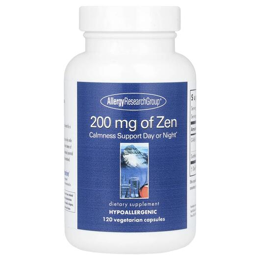 Основне фото товара Allergy Research Group, Zen GABA 200 mg, ГАМК 200 мг, 120 капсул