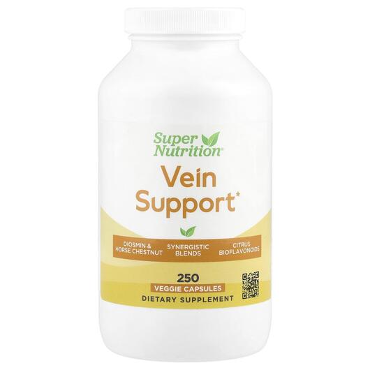 Основне фото товара Super Nutrition, Vein Support, Підтримка вен ніг, 250 капсул