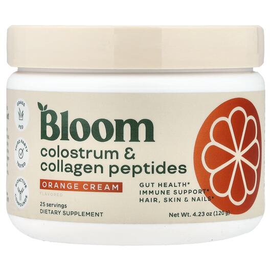 Основное фото товара Колострум, Colostrum & Collagen Peptides Orange Cream, 120 г