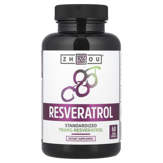 Основне фото товара Zhou Nutrition, Resveratrol, Ресвератрол, 60 капсул