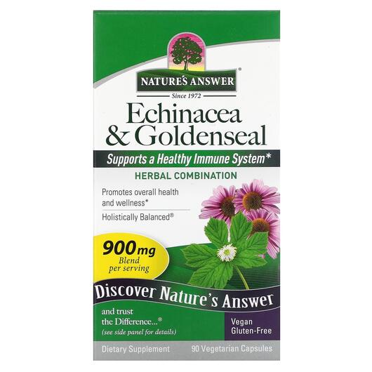 Основне фото товара Echinacea & Goldenseal 900 mg, Ехінацея, 90 капсул