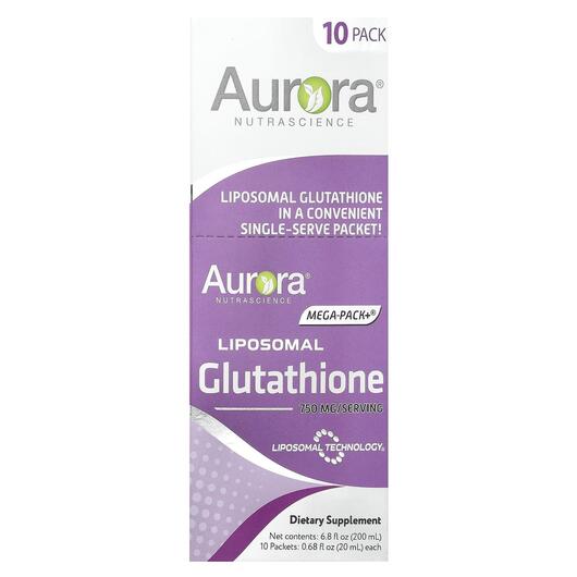 Основне фото товара Mega-Pack+ Liposomal Glutathione, Ліпосомальний Глутатіон, 10 шт