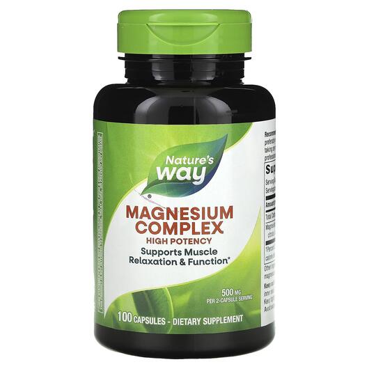 Основне фото товара Nature's Way, Magnesium Complex, Магній Комплекс, 100 капсул