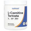 Фото товару Nutricost, L-Carnitine Tartrate Unflavored, L-Карнітин, 250 г