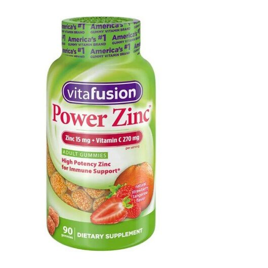 Основне фото товара Power Zinc Gummy Natural Strawberry Tangerine Flavor, Цинк, 90 та