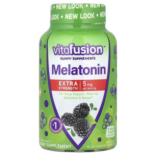 Основне фото товара Melatonin Extra Strength Blackberry 2.5 mg, Мелатонін, 120 таблет