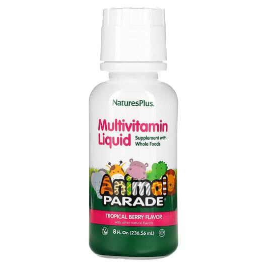 Основне фото товара Natures Plus, Animal Parade Liquid, Вітаміни для дітей, 236.56 мл