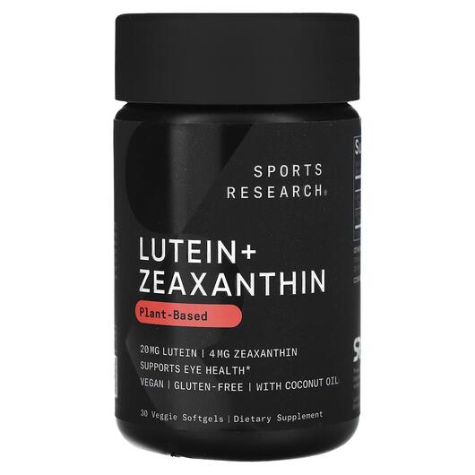 Основне фото товара Sports Research, Lutein + Zeaxanthin 30 Veggie, Лютеїн, 30 капсул