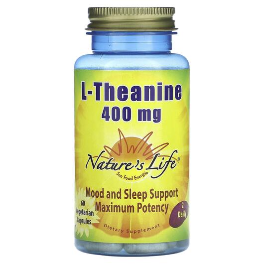 Основное фото товара Natures Life, L-Теанин, L-Theanine 200 mg, 60 капсул