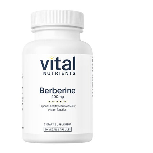 Основне фото товара Vital Nutrients, Berberine 200 mg, Берберин, 60 капсул